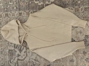 Aritzia Cashmere Cropped Hoodie Sweater